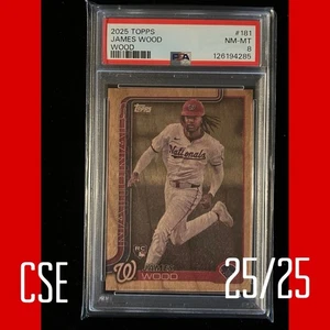 Topps 2025 Series 1 - James Wood — Wood Parallel SSP Card /25 “”Book End”” - Bild 1 von 2