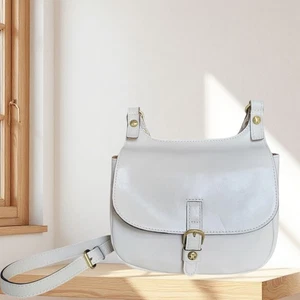 Cartera Bandolera Patricia Nash Claretta Cuero Sillín Latte Marfil Hueso Cuero - Imagen 1 de 13