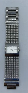 DKNY NY-4661 Silver Tone Diamonte Rhinestone Watch UNTESTED - Picture 1 of 7