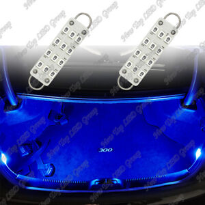 2x Blue LED Interior Trunk Light Bulbs for Chevy Dodge Chrysler Saturn Pontiac