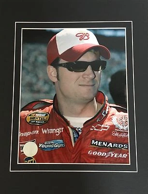 DALE EARNHARDT JR. R/R RACING REFLECTIONS 8X10 COLOR PHOTO W/BLACK MATTING - Image 1 of 2