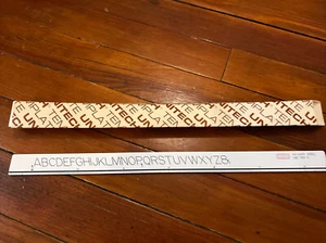 Vintage Unitech Lettering Template 44-22425 425CL Use Pen 6 - Picture 1 of 4