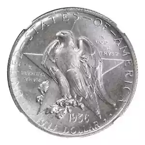 1936-P Texas Commemorative Silver Half Dollar NGC MS-67+ CAC - Picture 1 of 4