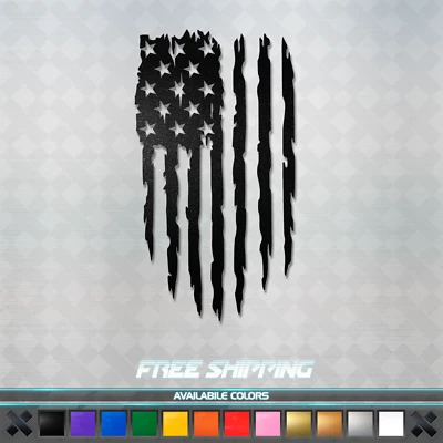 Distressed American Flag Vinyl Decal Sticker - USA Car Window Truck Laptop Door - Image 1 of 3