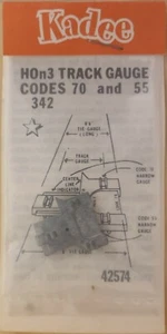 Kadee HOn3 TRACK GAUGE CODES 70 and 55 342 - NOS Sealed Packet - Picture 1 of 1