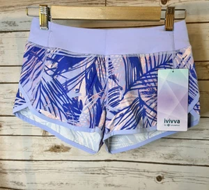 NWT Ivivva By Lululemon Speed Short PMPK/LAVD Palms Multicolour Lavender Size 12 - Picture 1 of 4