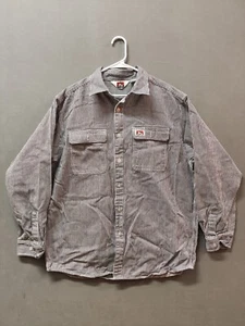 Ben Davis Vintage 70s Hickory Striped Denim Shirt XL USA Made - Picture 1 of 11