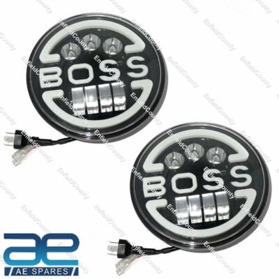 Boss DRL 7 "Headlight Set High Low Beam For Willys Jeeps Suzuki Sj410 SJ413 @UK - Image 1 of 4