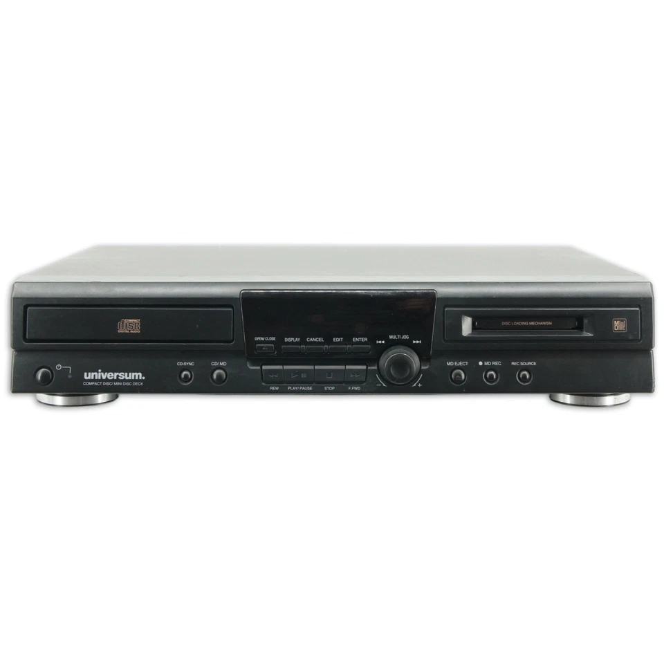 Universum MD190 MiniDisc Deck Recorder CD Player Compact Disc Kombo Schwarz [G] - Bild 1 von 4