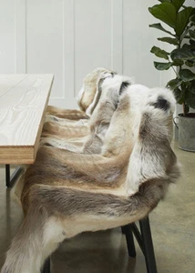 Reindeer Hide Premium Grade A++ Extra Large Genuine Light Natural Markings - Bild 1 von 3