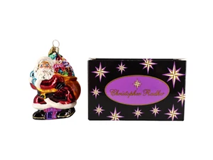 Christopher Radko Little Big Nick 4.5" Papá Noel con saco adorno de vidrio - Imagen 1 de 9