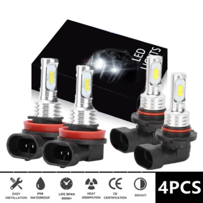 Para Scion XB 2008-2015 Combo 4X 9005 H11 Faro LED 6000K Bombillas Luz Alta Baja Foto 1 de 4