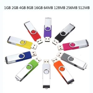 1-128G Swivel USB 2.0 Metal Flash Memory Stick Pen Drive Storage Thumb U Disk QW - Picture 1 of 22