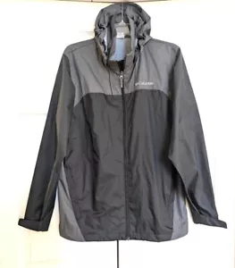 Chaqueta de lluvia Columbia Glennaker Lake™ para hombre talla S con capucha empaquetable negra gris - Imagen 1 de 16