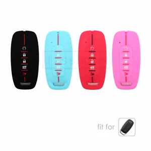 Funda protectora de silicona apta para NISSAN Rogue Pathfinder coche remoto llavero 5 botones - Imagen 1 de 22