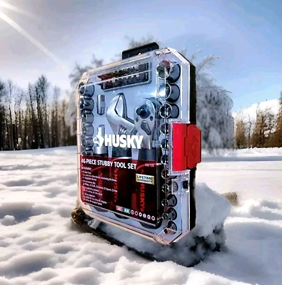 Husky 1/4 in. and 3/8 in. Stubby Ratchet and Socket Set (46-Piece). - Image 1 of 4