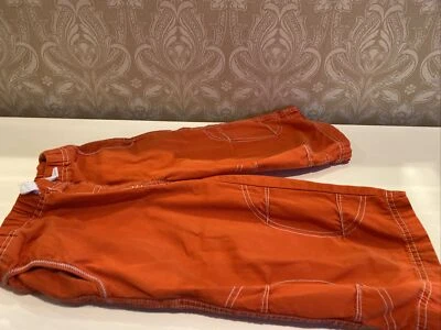 Hanna Andersson Boy’s Size 8 (130) Orange Elastic Waist Board Shorts - Image 1 of 4