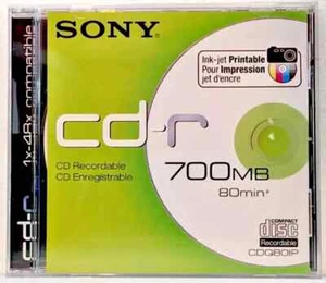 10er Pack Sony CD-R / 80 MIN / 48X / 700MB Rohlinge beschreibbare Datendiscs CD-R - Bild 1 von 1