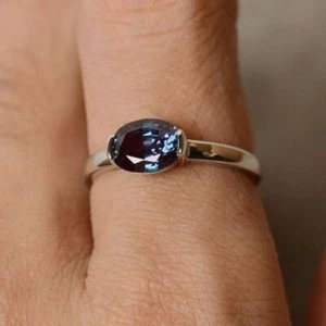 Blue Topaz Gemstone 925 Sterling Silver Ring Mother's Day Jewelry SE-870