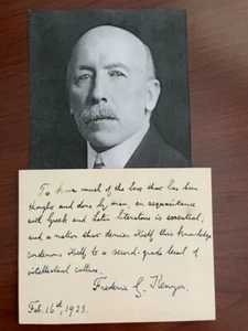 FREDERIC G. KENYON SIGNED NOTE, PALEOGRAPHER, BIBLE AND CLASSICAL SCHOLAR, LATIN - Picture 1 of 1