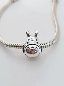 Silver Bead Charm Totoro Studio Ghibli Anime S925 - Picture 1 of 5