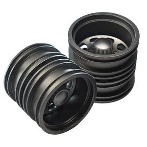 GPM Racing Aluminum Rear Wheel Grey (9 Holes) for 1/14 Tamiya Truck - Picture 1 of 1