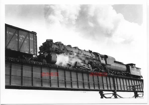 4CC511 RP CHESAPEAKE & OHIO RAILROAD 2-6-6-2 LOCO #1502 + CABOOSE - Picture 1 of 1
