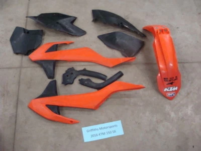 16 2016 17 18 KTM SX XC TC TE 125 150 fenders shrouds number plates front rear - Image 1 of 4