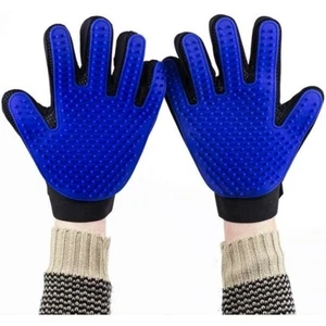 2 Pack Cleaning Brush Magic Gloves Pet Dog Cat Massage Hair Removal Grooming L&R - Picture 1 of 6