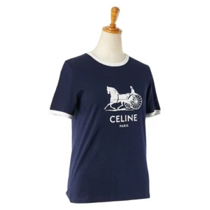 CELINE Carriage logo Short sleeve T-shirt Size: S Women 【Used】 - Picture 1 of 8