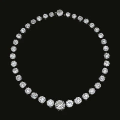 Collar Riviera Redondo Corte Antiguo Real Sólido Plata de Ley 925 Joyería Boda  Foto 1 de 2