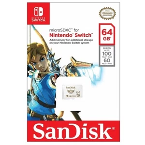 SanDisk 64GB Micro SDXC Card for Nintendo Switch Licensed SDSQXAT-064G-GNCZN - Picture 1 of 7