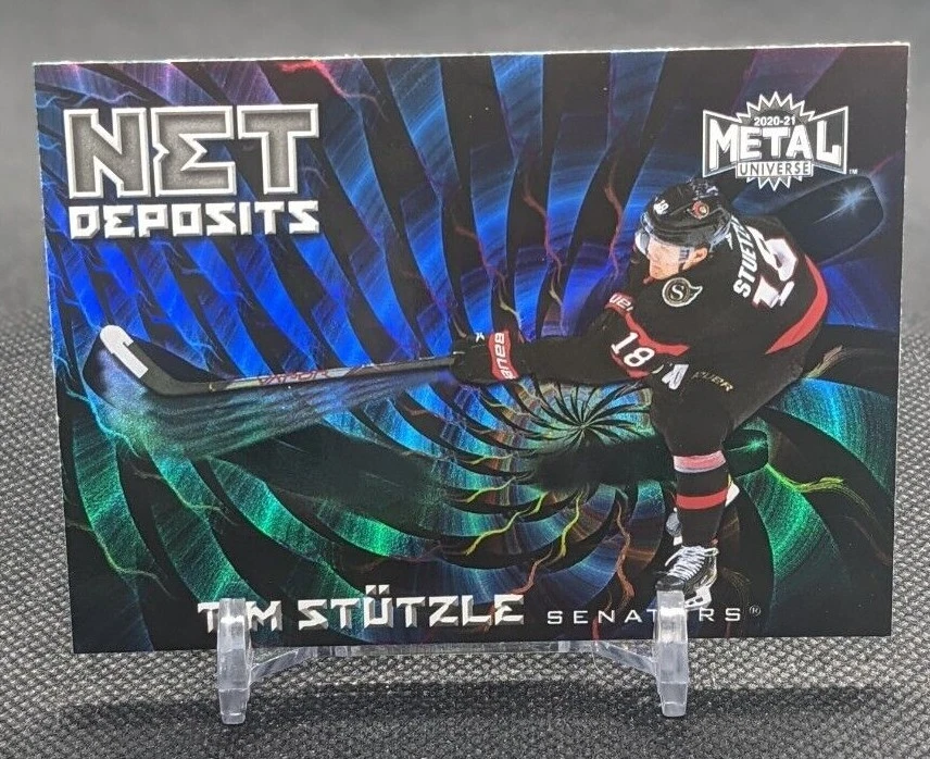 2020-21 UD Skybox Metal Universe Tim Stutzle Net Deposits #ND-8 Senators NHL - Image 1 of 2