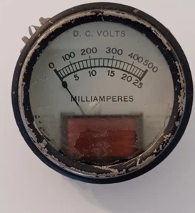 500 Volt 25 Milliampere Vintage Analog Panel Meter Readrite 2,25 Zoll Durchmesser - Bild 1 von 3