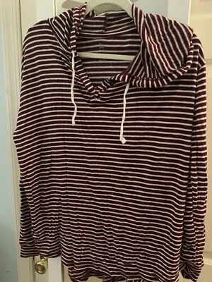 So Juniors Sudadera Adolescente Sudadera con Capucha Pullover Ropa Rayas Borgoña Talla L Foto 1 de 2