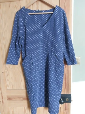Vestido Laura Ashley para mujer Reino Unido 14 Denim Azul Lunares Cambio Vestido Bolsillos Precio de venta sugerido por el fabricante 70 GBP Foto 1 de 4
