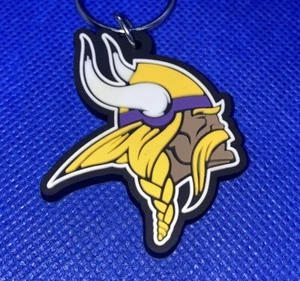 Minnesota Vikings NFL Soft Keychain Key Chain Souvenir | Yellow, Black & Purple - Picture 1 of 5