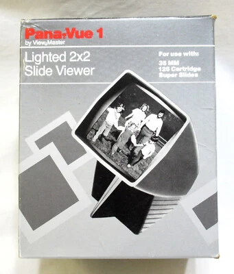 Vintage Pana-Vue Automatic Lighted 2x2 Slide Viewer w/ Box Adapter Manual Works! - Image 1 of 4