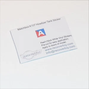 Matchbox Lesney King Size K107a Battle Kings Howitzer Tank Sticker - Picture 1 of 3