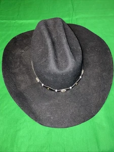 Cavenders dark black Ranch 3x stylischer schwarzer Cowboyhut 56 7 Premium Wolle - Bild 1 von 10