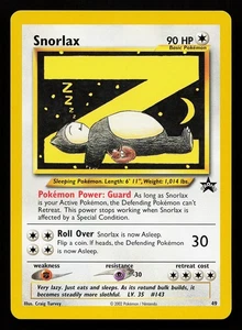 Pokémon Karte Snorlax 49 WOTC Black Star Promo - Bild 1 von 2