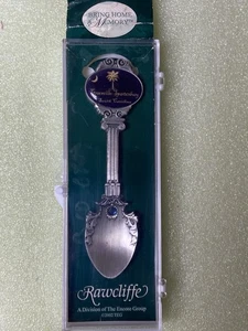 Greenville- Spartanburg South Carolina Enameled Pewter Souvenir Spoon w/Gem, - Picture 1 of 7