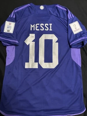 Lionel Messi Signed Beckett Argentina vs Poland Autograph Jersey World Cup BAS - Image 1 of 4