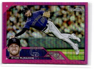 2023 Topps Chrome Ryan McMahon #70 Pink Refractors Colorado Rockies - Picture 1 of 2