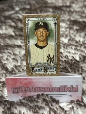 Jorge Posada 迷你黄金 SP - 2025 Topps Allen & Ginter 纽约洋基队 #182 — 第 1/2 张图片