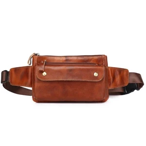 Genuine Leather Sling Bag Backpack for Men Women Chest Shoulder Satchel Cross... - Picture 1 of 7