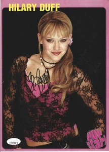 Hilary Duff REAL early SIGNED Mag Pinup Photo JSA COA Autographed Lizzie McGuire - Picture 1 of 2