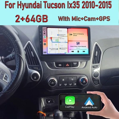 Apple Carplay For Hyundai Tucson IX35 2010-2015 Android Car Stereo Radio 64GB Foto 1 de 4