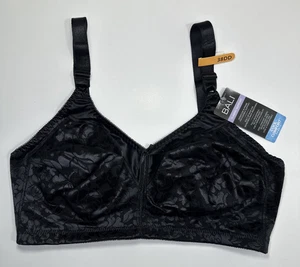 Sujetador Bali para mujer doble soporte cierre spa sin aros DF3372 negro 38DD NUEVO - Imagen 1 de 9