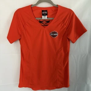 Women’s Officially Licensed Harley Davidson V-neck Top Size Medium Motorcycle - Picture 1 of 10